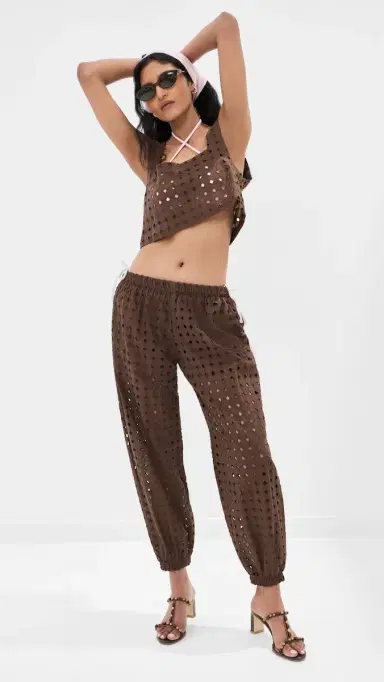 LE BOP Desiree Cropped Tank Shaved Chocolate L | Thumbnail 5