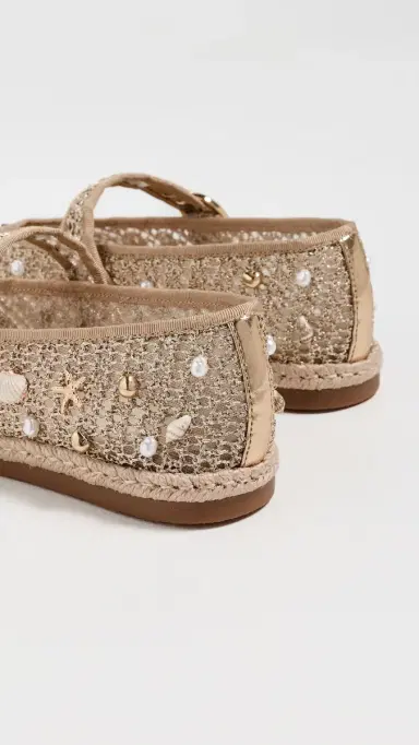 Dolce Vita Ralph Beaded Flats Gold Beaded Raffia | Thumbnail 4