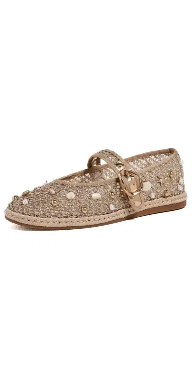 Dolce Vita Ralph Beaded Flats Gold Beaded Raffia | Thumbnail 1