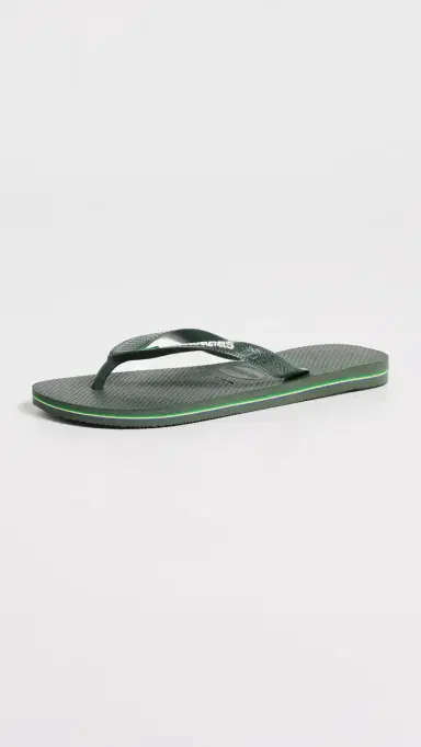 Havaianas Brazil Logo Sandals Green Olive M 8 / W 9/10 | Thumbnail 4