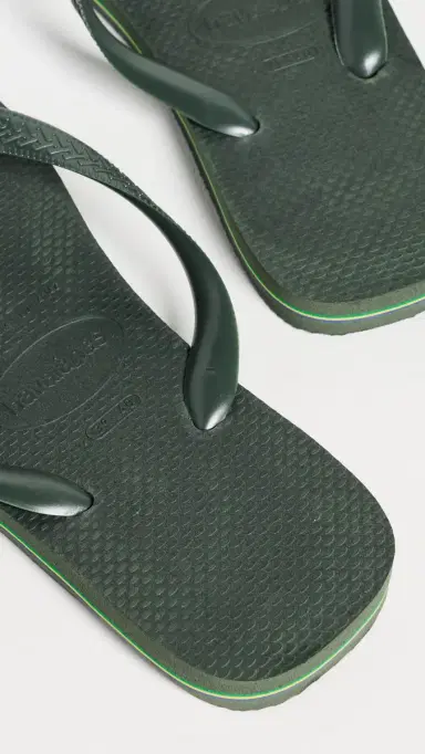 Havaianas Brazil Logo Sandals Green Olive M 8 / W 9/10 | Thumbnail 5