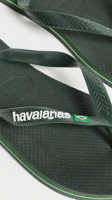 Havaianas Brazil Logo Sandals Green Olive M 8 / W 9/10 | Thumbnail 6