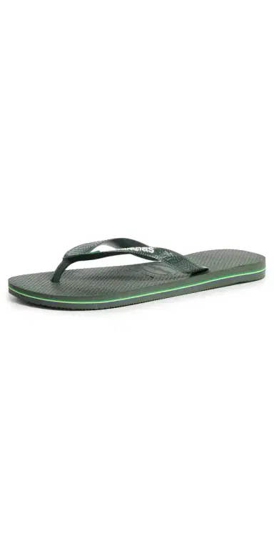 Havaianas Brazil Logo Sandals Green Olive M 8 / W 9/10 | Thumbnail 1