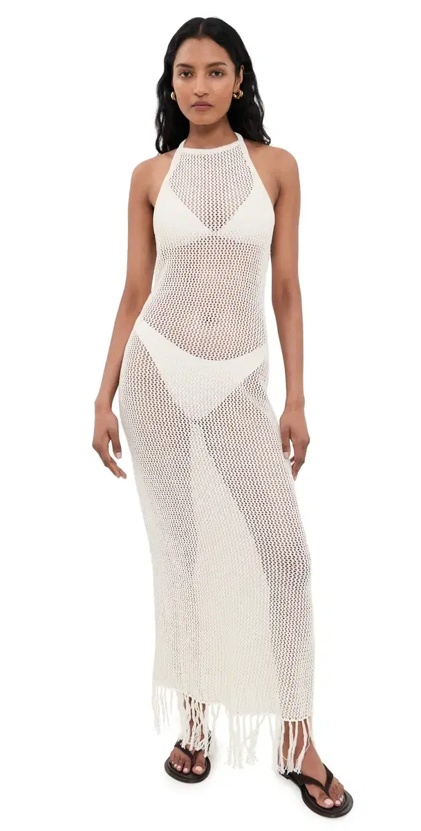 LSPACE Caught by ea Coverup Dress Cream