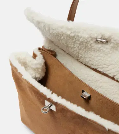 Balenciaga Rodeo Large shearling-lined suede shoulder bag | Thumbnail 6 Balenciaga Rodeo Large shearling-lined suede shoulder bag | Thumbnail 6