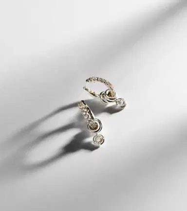 Spinelli Kilcollin Zahra sterling silver earrings with diamonds | Thumbnail 5