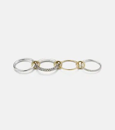 Spinelli Kilcollin Arla 18kt gold and 925 sterling silver ring with diamonds | Thumbnail 4