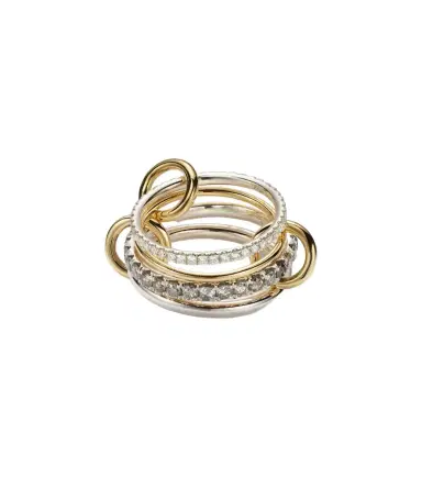 Spinelli Kilcollin Arla 18kt gold and 925 sterling silver ring with diamonds | Thumbnail 1