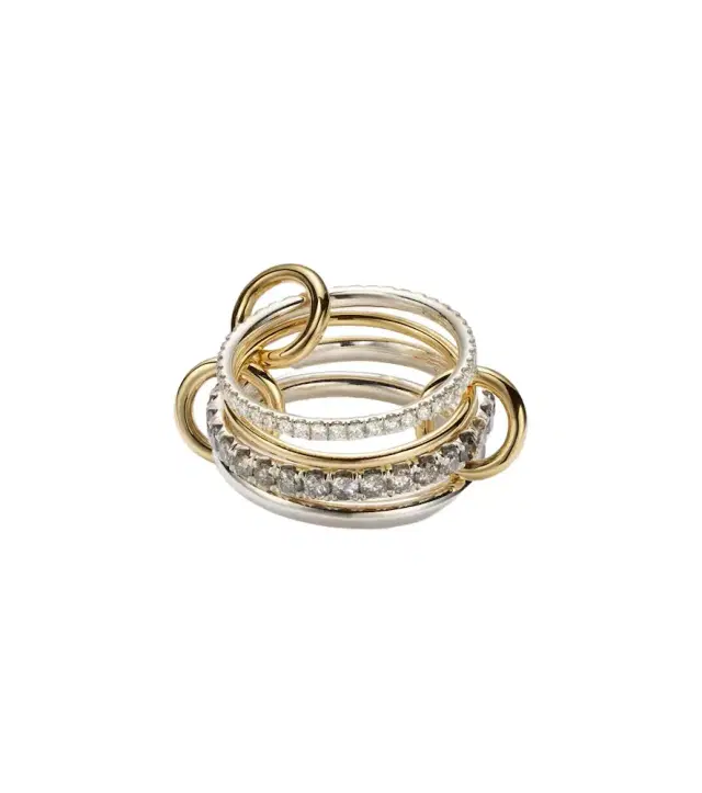 Spinelli Kilcollin Arla 18kt gold and 925 sterling silver ring with diamonds