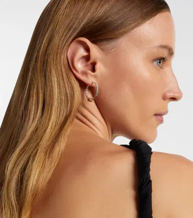 Spinelli Kilcollin Argo Demi sterling silver and 18kt gold hoop earrings with diamonds | Thumbnail 2