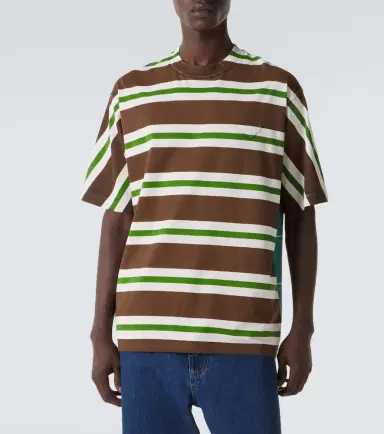 Prada Striped cotton jersey T-shirt | Thumbnail 3 Prada Striped cotton jersey T-shirt | Thumbnail 3