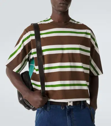 Prada Striped cotton jersey T-shirt | Thumbnail 4 Prada Striped cotton jersey T-shirt | Thumbnail 4