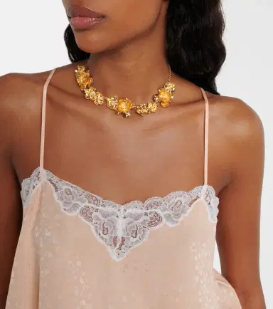 Chloé Chloé Lace-trimmed silk jacquard camisole | Thumbnail 4 Chloé Chloé Lace-trimmed silk jacquard camisole | Thumbnail 4
