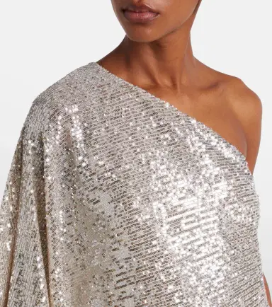 Taller Marmo Ubud feather-trimmed sequined gown | Thumbnail 5