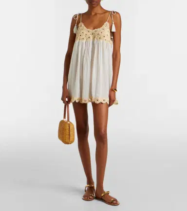 Ulla Johnson Tula crochet-trimmed cotton beach dress | Thumbnail 3