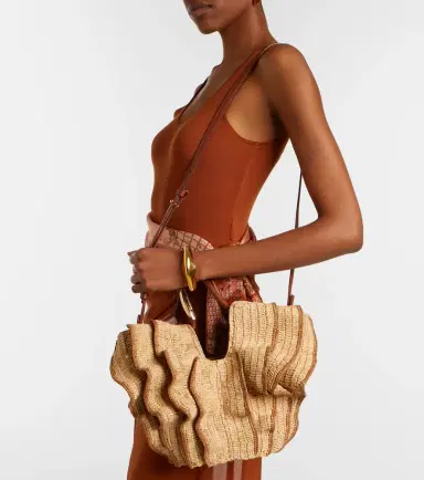 Zimmermann Goldentime Small raffia top-handle bag | Thumbnail 5