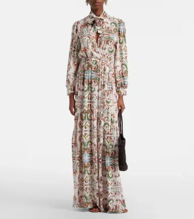 Melissa Odabash Skylar tie-neck printed maxi dress | Thumbnail 3