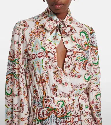 Melissa Odabash Skylar tie-neck printed maxi dress | Thumbnail 4