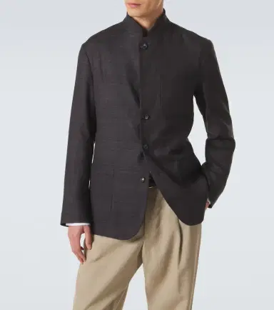 Saman Amel Nehru silk jacket | Thumbnail 3
