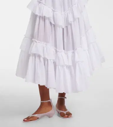 Chloe Chloé Cotton midi skirt | Thumbnail 5 Chloe Chloé Cotton midi skirt | Thumbnail 5