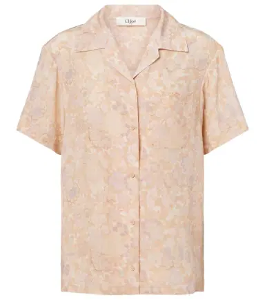 Chloé Chloé Floral silk bowling shirt | Thumbnail 1