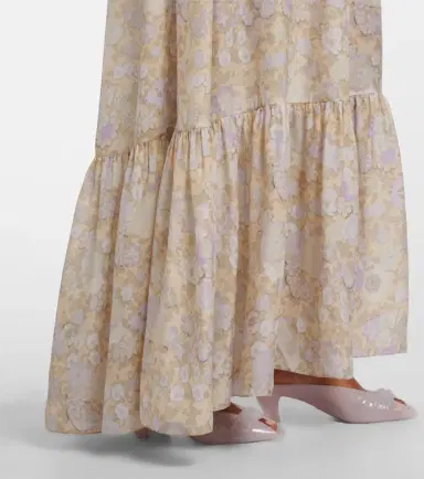 Chloé Chloé Floral ruffled silk charmeuse maxi dress | Thumbnail 3