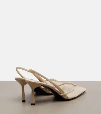 Prada Leather-trimmed mesh slingback pumps | Thumbnail 4 Prada Leather-trimmed mesh slingback pumps | Thumbnail 4