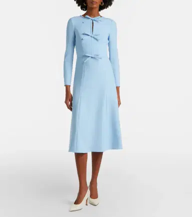 Carolina Herrera Bow-detail crêpe midi dress | Thumbnail 4