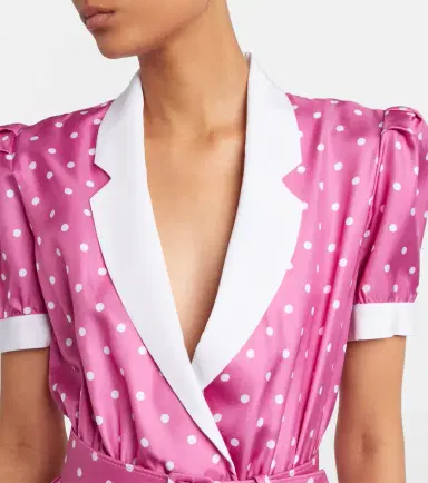Rodarte Belted polka-dot silk twill midi dress | Thumbnail 3 Rodarte Belted polka-dot silk twill midi dress | Thumbnail 3