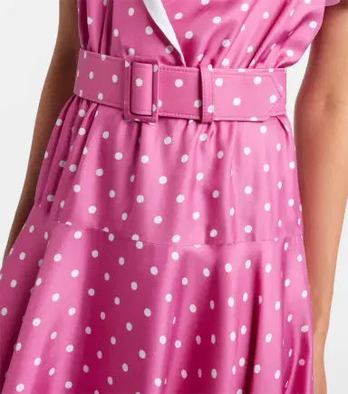 Rodarte Belted polka-dot silk twill midi dress | Thumbnail 4 Rodarte Belted polka-dot silk twill midi dress | Thumbnail 4