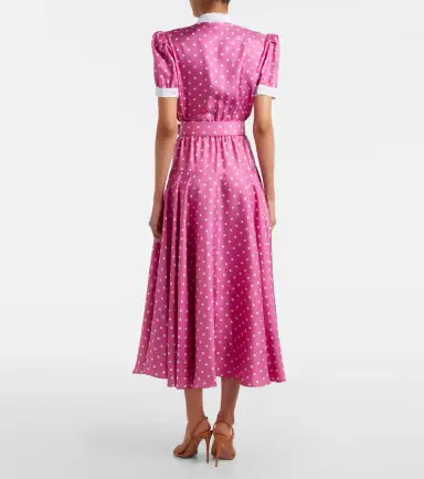 Rodarte Belted polka-dot silk twill midi dress | Thumbnail 5 Rodarte Belted polka-dot silk twill midi dress | Thumbnail 5