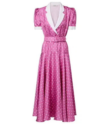 Rodarte Belted polka-dot silk twill midi dress | Thumbnail 1 Rodarte Belted polka-dot silk twill midi dress | Thumbnail 1