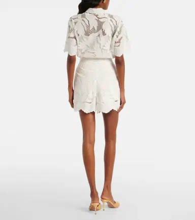 Erdem Embroidered mesh shorts | Thumbnail 3 Erdem Embroidered mesh shorts | Thumbnail 3