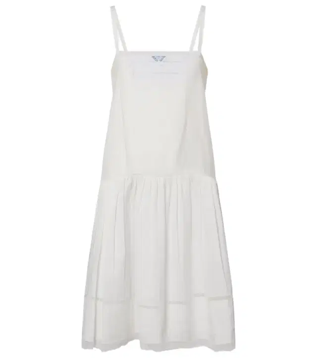 Lace-trimmed linen minidress