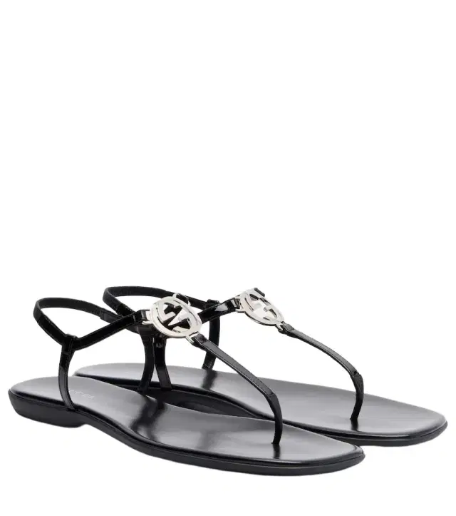 Gucci Interlocking G leather thong sandals