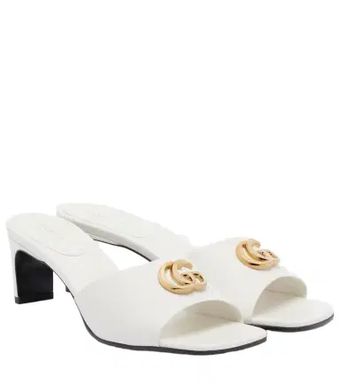 Gucci Double G leather mules | Thumbnail 1 Gucci Double G leather mules | Thumbnail 1