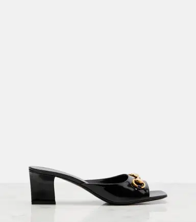 Gucci Signora Horsebit patent leather mules | Thumbnail 3 Gucci Signora Horsebit patent leather mules | Thumbnail 3