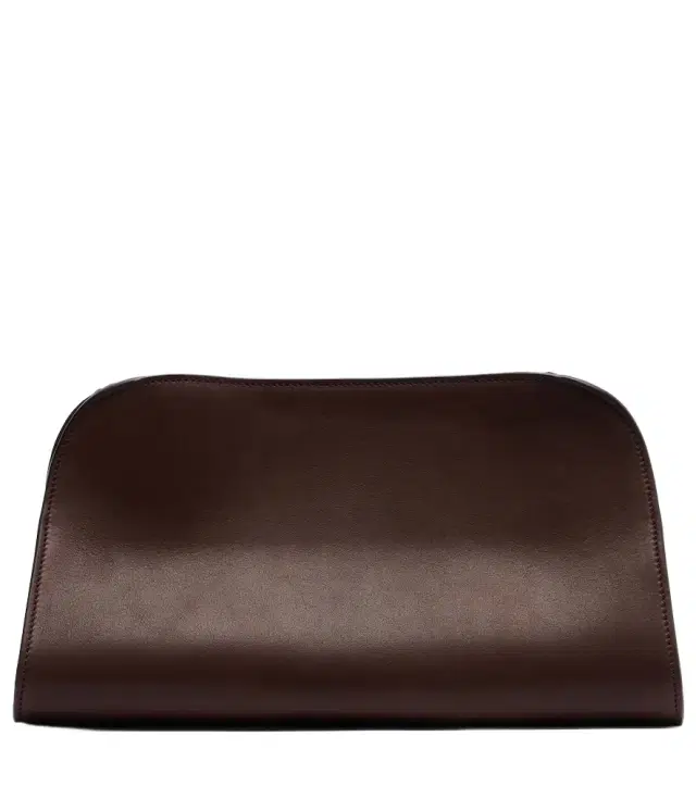 The Row Peggy Medium leather clutch