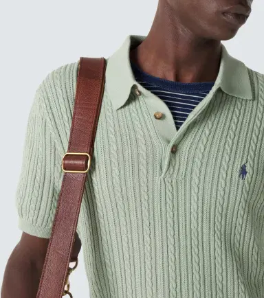 Polo Ralph Lauren Cable-knit cotton polo shirt | Thumbnail 5