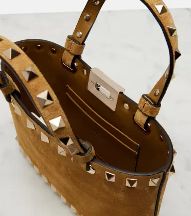 Valentino Garavani Rockstud Mini suede top-handle bag | Thumbnail 4