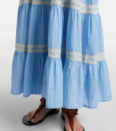Rixo Aubrie lace-trimmed cotton midi dress | Thumbnail 4 Rixo Aubrie lace-trimmed cotton midi dress | Thumbnail 4