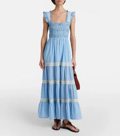 Rixo Aubrie lace-trimmed cotton midi dress | Thumbnail 5 Rixo Aubrie lace-trimmed cotton midi dress | Thumbnail 5