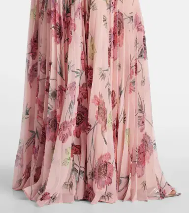 Erdem Floral pleated voile gown | Thumbnail 2