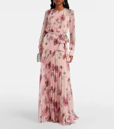 Erdem Floral pleated voile gown | Thumbnail 4