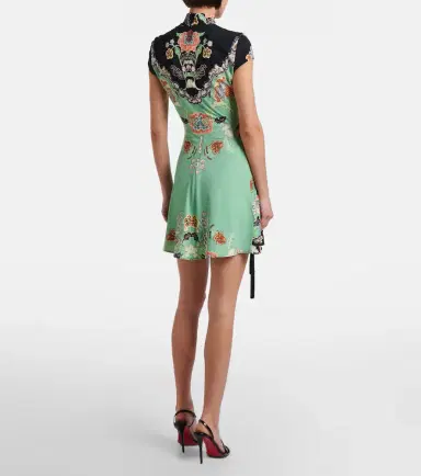 Roberto Cavalli Floral gathered jersey minidress | Thumbnail 2