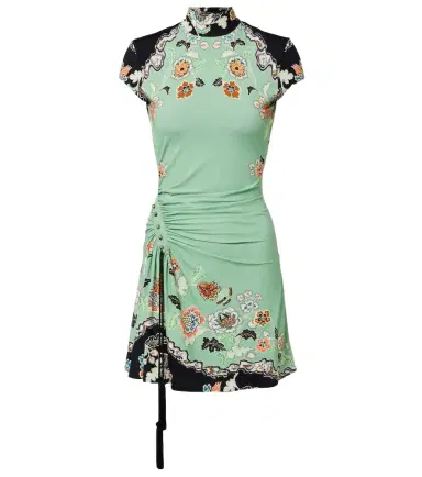 Roberto Cavalli Floral gathered jersey minidress | Thumbnail 1