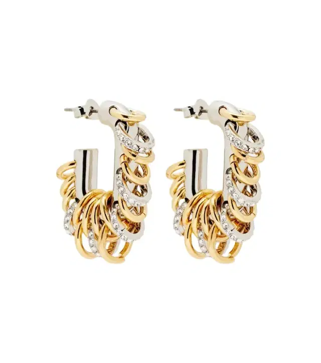 Rabanne Punk XL Link Small embellished earrings