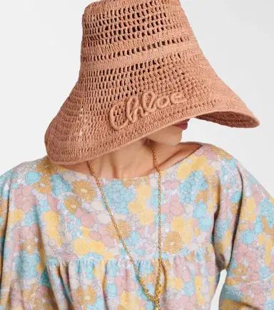 Chloé Chloé Logo raffia sunhat | Thumbnail 3