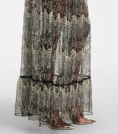 Rabanne Embellished off-shoulder gown | Thumbnail 4