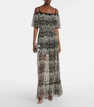 Rabanne Embellished off-shoulder gown | Thumbnail 5